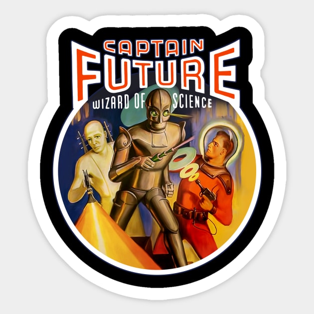 Captain Future Sticker by Trazzo